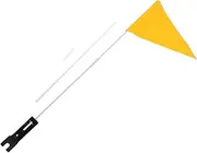 WESIEVYA 1 Set Bicycle Banner Bicycle Reflective Flag Dirt Bike Flag Bunting Metal Yellow