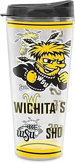 Rico Industries NCAA Wichita State Shockers 22 oz Double Walled Insulated Tritan Mayhem Tumbler Cup Keeps Drinks Cold & Hot, USA Made