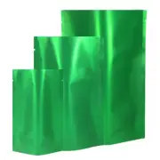 100/500/1000 Smell Proof Matte Green Heat Sealable Open Fill Packaging Food Bags