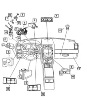 Mopar 4602453AD HAZARD Switch-Instrument Panel OEM FOR CHARGER