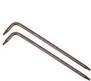 uxcell T7 Anti Tamper Proof Torx Star Key Bit Wrench, L-Shape 3.35-inch Long Arm, S2 Steel 2 Pcs