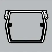 AERO - Mesh Raceplate DECAL ONLY - BLACK - old school bmx