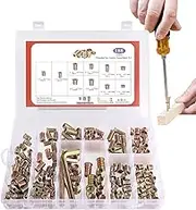Hexagon Socket Nuts Set,Hexagon Nuts Assortment Kit - Bolt Connector Set, Home Hardware for Wood Furniture Pine Fiberboard
