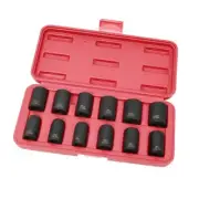 12 Piece Metric Thin Wall Impact Socket Set 1/2" Drive - Short KTI38100 New!
