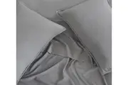 Vintage Washed Microfibre Standard Pillowcases - Set of 2 Luxurious Standard Pillow Covers - Grey
