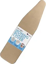 HOLDN’ STORAGE Ironing Board Cover and Pad - Iron Board Cover with Padding 15" x 54" - Iron Board Cover Large Fits All Standard Sizes - Heat Reflective Iron Pad for Table Top Gold.