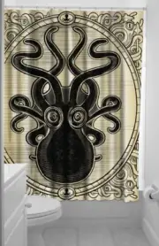 Sourpuss Kraken Up Shower Curtain with Hooks
