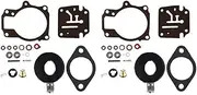 2 X Carburetor Carb Rebuild Repair Kits with Float Fit for Johnson Evinrude 396701 18 20 25 28 30 35 40 45 48 50 55 60 65 70 75 HP