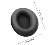 1 Pair Earmuffs Ear Sponge Sleeve Leather Earmuffs Replacement Earpad Cushion Earphone Holster for TaoTronics BH060 - Black