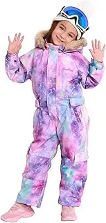 [Bluemagic] Ski Suits for Boys and Girls, Snowsuits for Children, Windproof, Warm, Waterproof and Breathable, One Piece Design, Zip Opening