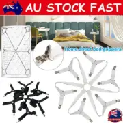 Crisscross Bed Fitted Sheet Straps Clips Suspenders Gripper Fastener AdjustabDS