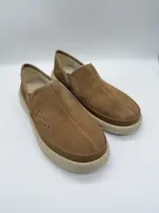 Ugg Mens UggPlush Wool Lining Slip On Shoes Chestnut Suede Brown Sz 9 NIB