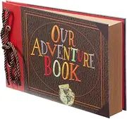 Scrapbook Photo Album,Our Adventure Book Scrapbook, Embossed Words Hard Cover Movie Up Travel Scrapbook for Anniversary, Wedding, Travelling, Baby Shower, etc (Adventure Book)