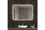 Rectangle Bathroom Mirror LED Backlit Lights Dimmable Wall mirrors makeup mirrors