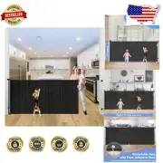Adjustable 42" Tall X 115" Long Retractable Baby Gate for Large Openings