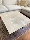 Selenite Square Table top / Handmade Coffee Table / Living Room Furniture