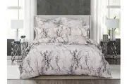White Marble Quilt/Doona/Duvet Cover Set (Double/Queen/King/Super King Size)
