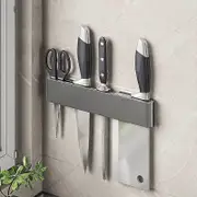 Minimalist Knife Holder for Storing and Inserting Kitchen Knives,Kitchen Multifunctional Storage Rack,Knife Holder,Wall Mounted gray 20cm