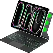 FIABANO Magic Keyboard for iPad Pro 12.9-inch (3rd generation/4th generation/5th generation/6th Generation), Wireless Bluetooth Keyboard | Trackpad Keyboard with Magnetic Stand & Power Display