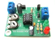Beginners Electronic Self Build Project Kit - 555 Astable Timer PCB - UK Seller