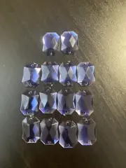 14 Sapphire Flatback Acrylic Rectangle 10X14 MM Sew On Rhinestones