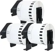 Doree 3 Rolls DK-22205 62mm x 30.48m Continuous Labels (Paper) Compatible for Brother QL Label Printers