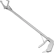 Generic 1Pc Stainless Steel Folding Snake Trap Clamp Durable Capture Clip with Lock Easy to Clean and Store Lightweight Design for Safe and Practical Use