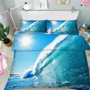 3D Blue Sea High Wave 102 Bedding Set Pillowcases Quilt Duvet Cover Set Queen King