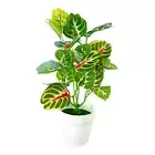 Simulated Leaves Vivid Handmade Fake Green Leaves Desktop Decor