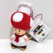 Super Mario Bros Toad Chef Plush Doll Keychain UNIVERSAL STUDIOS JAPAN NEW