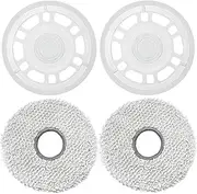 DianSung Wipes with Replacement Bracket Accessories for Ecovacs Deebot X5 Omni / X5 Pro Robot Vacuum Cleaner Mop Plates Replacement Parts, Mop Pad Floor Cleaning