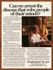 1992 Pharmaceuticals Vintage Print Ad/Poster Health Alzheimer's Medical Art 90s