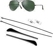 Compatible Replacement for Ray-Ban Sunglasse Temple Arms Nose Pads Temple Tips if Applicable (Black)
