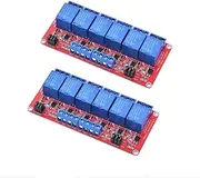2pcs 6-Channel 5V Relay Module with optocoupler Isolation Supports high and Low Level triggering