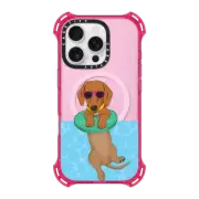 iPhone 16 Pro Bounce Case MagSafe Compatible Swimming Dachshund