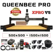 QueenBee PRO CNC Router Machine Full Kit 4Axis HGR Linear Rail CNC Engraver Mill