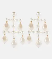 [Jennifer Behr] Jennifer Behr Imogene faux pearl earrings One Size white