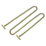 Iron Flat Chain Strap, 47" Handbag Purse Chain Strap DIY Bag Replacement, Bronze