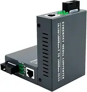Fiber to Ethernet Converter,Single Mode Gigabit Media Converter - LC Transceiver Module, Fiber Media Converter for High-Speed Data Transmission