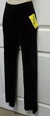 Black Velvet Jazz pants Motionwear Small Adult bootcut leg
