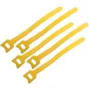 Yellow Hook & Loop Cable Tie 12mm width x 150, 180, 200, 300mm Length Ties Strap