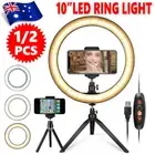 10in Dimmable LED Ring Light Tripod & Stand for TikTok Phone Makeup Live Selfie