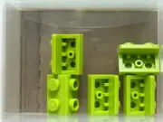 LEGO Parts - Lime Bracket 1 x 2 - 1 x 2 - No 99781 - QTY 5