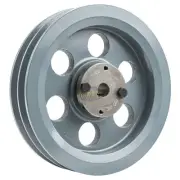 Cast Iron 7.75" Dual Groove Pulley Belt B Section 5L with 5/8" Sheave Bushing