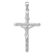 14k White Gold Crucifix Pendant