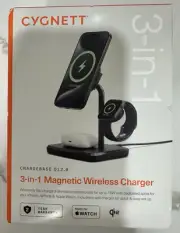 NEW Cygnett ChargeBase Qi2 3 n-1 Magnetic 15W Wireless Charger Brand New Sealed