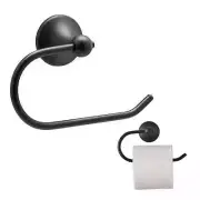 Amazon Basics Open Hook Euro Toilet Paper Holder - Black