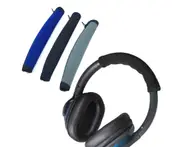 Earmuff Covers for Head Beam Pad Zipper Cushion Black for Audio Technica AR3BT AR3IS S200BT SR30BT WS660BT WS55X WS33X - Black