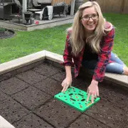 Seed Sowing Template For Maximum Harvest - Square Foot Gardening Tool Kit Includes: Color Coded Seed Spacer & Magnetic Seed Dibber/seed Ruler/seed Sp
