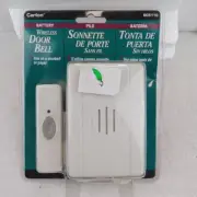 Carlon Wireless Door Bell Battery White New Old Stock RC5110 100 Foot Range